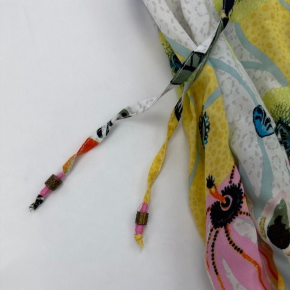 Anthropology Margaux Floral Dress Pastel Floral Smocked Waist Lace Back Small - Picture 12 of 14